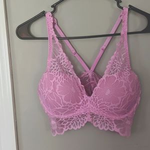 VS pink lace padded bralette